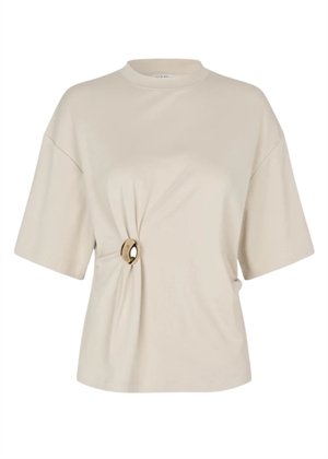 Enora brooch tee Soft Beige Second Female 